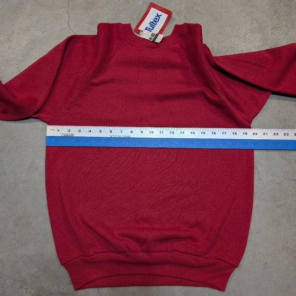 VTG 80s-90s Deadstock Tultex Sweatshirt Mens M Red Blank - Picture 7 of 7